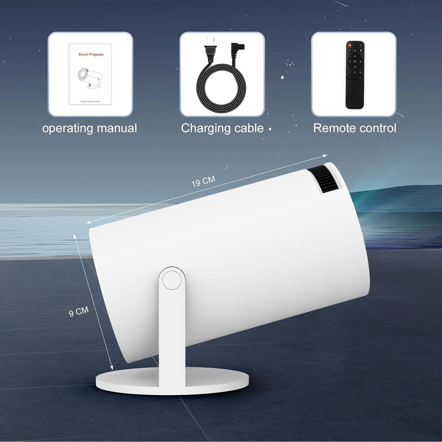 π½οΈ Smart 4K Mini Projector β π‘ WiFi, π§ BT 5.0, π€ Android 11, π 180Β° Rotate