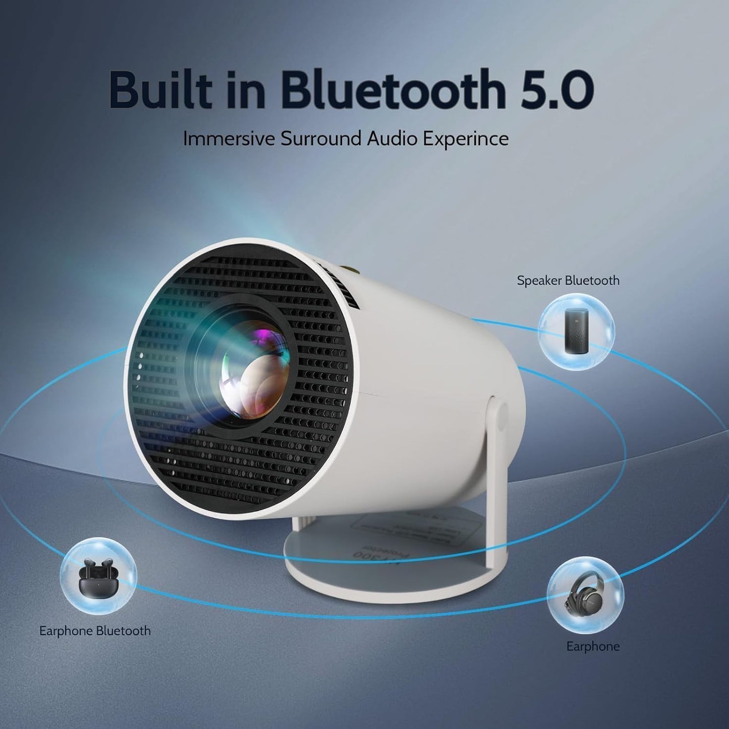π½οΈ Smart 4K Mini Projector β π‘ WiFi, π§ BT 5.0, π€ Android 11, π 180Β° Rotate